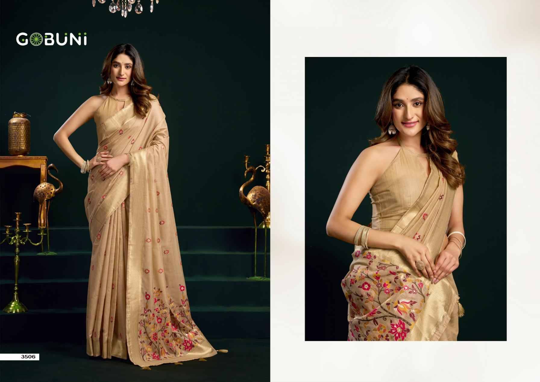 Siya By Gobuni 3501 to 3506 Series Indian Traditional Wear Collection Beautiful Stylish Fancy Colorful Party Wear & Occasional Wear Munga Cotton Sarees At Wholesale Price